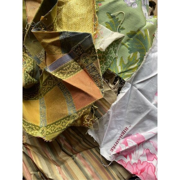 Upholstery Fabric Remnants Scraps Quilting Crafts Button Doll Furniture Making 2 - Picture 6 of 11